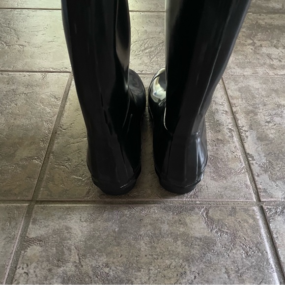 Hunter Original Gloss Black Boots . US 8M 9F Euro 40-41 UK 7 - Picture 5 of 10